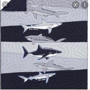 Pottery barn kids queen comforter- sharks